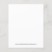 Papier Budget Nouveau site Mariage Faire-part (Dos)