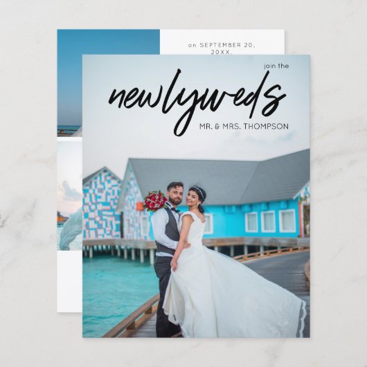 Papier Budget Nouveaux mariés 3 B Photo Post Mariage Réce (Devant / Derrière)