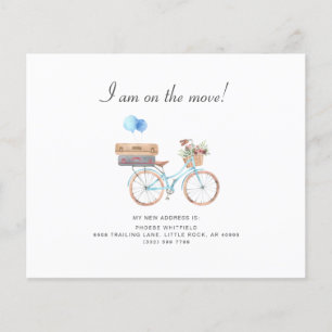 Papier Budget Nouvelle Adresse Aquarelle Floral Bike Moke