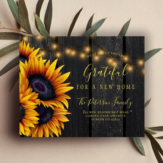 Papier Budget nouvelle adresse faire-part mobile rustique