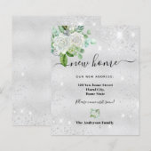 Papier Budget nouvelle adresse maison argent annonce flor (Devant / Derrière)