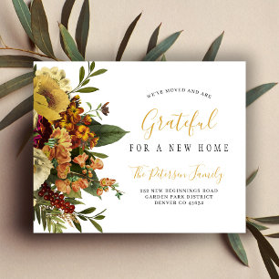 Papier Budget nouvelle maison faire-part bougeante floral