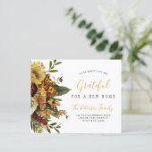 Papier Budget nouvelle maison faire-part bougeante floral (Debout devant)