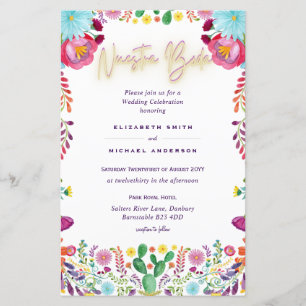 Papier BUDGET Nuestra Boda Fleurs Mariage Inviter A9