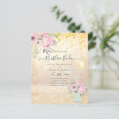 Papier budget Nuestra Boda PINK BLUSH Floral Invitations (Debout devant)