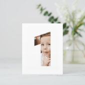 Papier Budget Numéro photo minimal 1er Invitation d'anniv (Debout devant)