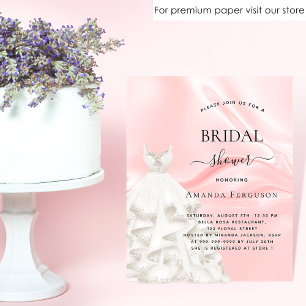 Papier Budget nuptiale douche rose pâle invitation