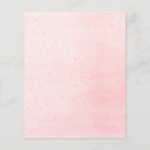 Papier Budget nuptiale douche rose pâle invitation floral (Dos)