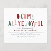 Papier Budget O Come All Yoyful | Jolie fête de Noël (Devant)