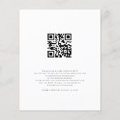 Papier Budget Obtenir Hitched Photo QR Wedding Invitation (Dos)