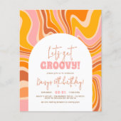 Papier Budget Obtenons Super rose Orange Fille Anniversai (Devant)