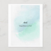 Papier BUDGET Ocean Sea Glass Ombre Turquoise Blue Mariag (Dos)