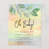 Papier Budget Oh Baby Baby shower Invitation (Devant)