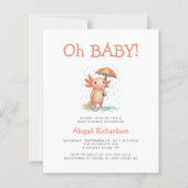 Papier Budget Oh Baby Cute Axolotl Baby Shower (Devant)