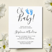 Papier Budget Oh Baby Feet Couples Baby shower Invitation