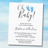 Papier Budget Oh Baby Feet Couples Baby shower Invitation