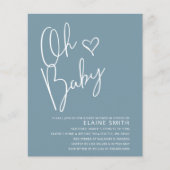 Papier Budget Oh Baby Modern Boy Baby shower Invitation (Devant)