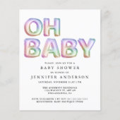 Papier Budget Oh Baby shower Invitation (Devant)