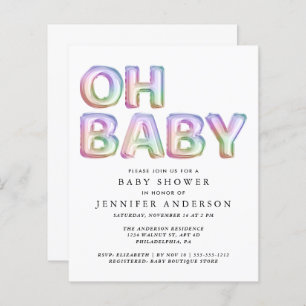 Papier Budget Oh Baby shower Invitation