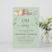 Papier Budget Oh Baby shower Woodland Invitations (Debout devant)