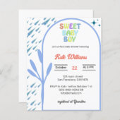 Papier Budget Oh Boy Baby shower Invitation (Devant / Derrière)