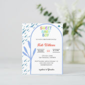 Papier Budget Oh Boy Baby shower Invitation (Debout devant)