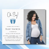 Papier Budget Oh Boy Baby shower Photo Invitation
