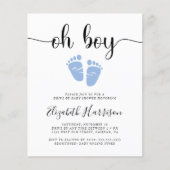 Papier Budget Oh Boy Blue Drive Par Baby shower Invitatio (Devant)