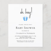 Papier Budget Oh Boy Boy's Baby shower Invitation (Devant)