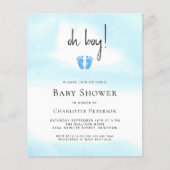 Papier Budget Oh Boy Boy's Baby shower Invitation (Devant)