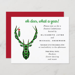 Papier Budget Oh DEER quel an 2020 Invitation de Noël