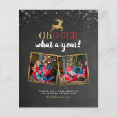 Papier Budget Oh Deer Tartan Chalkboard 2 Fête Photo (Devant)