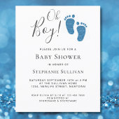 Papier Budget Oh Garçon Moderne Baby shower bleu Invitati