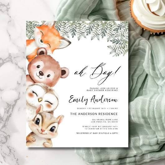 Papier Budget Oh mon garçon ! Le Baby shower des animaux