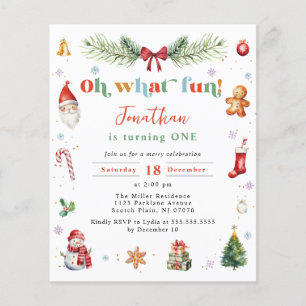 Papier Budget Oh What Fun Noël coloré 1er anniversaire
