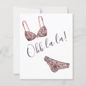 Papier BUDGET Ohh La La Lingerie Douche Invitation (Dos)