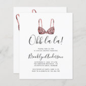 Papier BUDGET Ohh La La Lingerie Douche Invitation (Devant / Derrière)