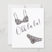 Papier BUDGET Ohh La La Lingerie Douche Invitation (Dos)