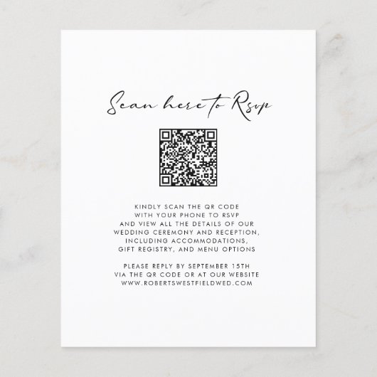 Papier Budget Olive Branch Monogram Mariage Invitation (Dos)