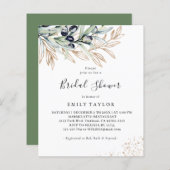 Papier Budget Olive Branch Verdure, Fête des mariées d'or (Devant / Derrière)