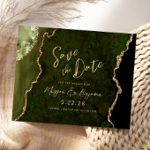 Papier Budget Olive Green Agate Mariage Enregistrer la da