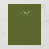 Papier Budget Olive Green Calligraphie Mariage (Dos)