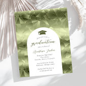 Papier Budget Olive Green Glam Geo Arch Invitation