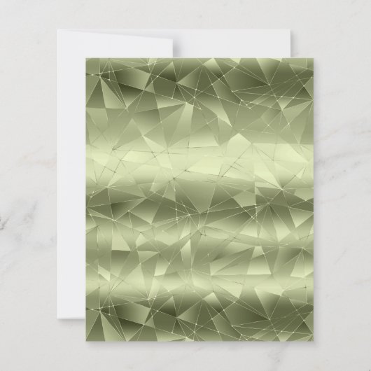 Papier Budget Olive Green Glam Geo Arch Invitation (Dos)