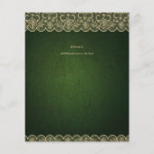 Papier BUDGET Olive Moss Green Gold Lace Russe Mariage (Dos)