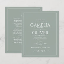 BUDGET Olive Sage Green MONOCHROME Mariage