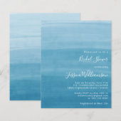 Papier Budget Ombre Dip Dye Ocean Blue Fête des mariées (Devant / Derrière)