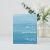 Papier Budget Ombre Dip Dye Ocean Blue Fête des mariées (Debout devant)