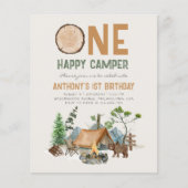 Papier Budget One Happy Camper Woodland 1er anniversaire (Devant)