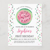 Papier Budget One in a Melon 1st Birthday Invitation (Devant)